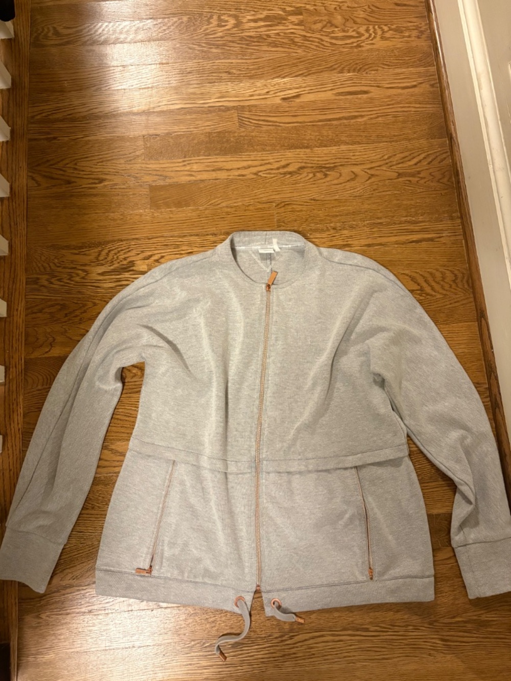 BMW Lifestyle Women's Zip Jacket | Gray + Rose Gold | Size XL